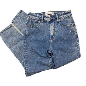 ABERCROMBIE & FITCH Curve Love 27 Super Skinny Ankle High Rise Faded Scene Jeans